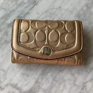Coach wallet, gold